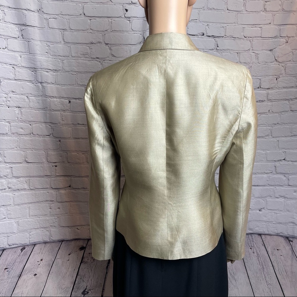 Ann Taylor LOFT Beige Silk Jacket Size 6 - Picture 4 of 8